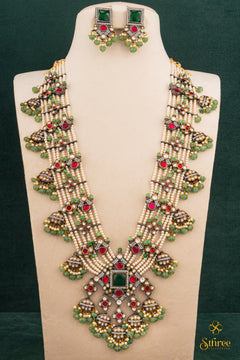 Rani Haram - Emerald Green and Pearls