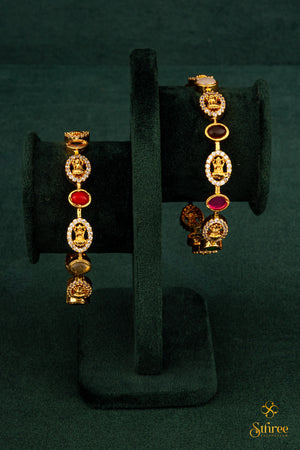 Lakshmi with zircons bangles - Navarathna