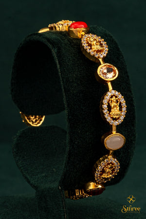 Lakshmi with zircons bangles - Navarathna