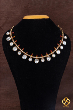 Kundan Kasumalai - Ruby Red Beads on Top