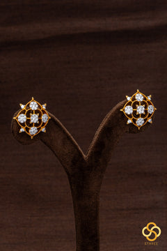 Diamond pattern earrings
