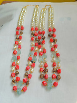 Exclusive mala - Coral, Pearls and Antique Beads