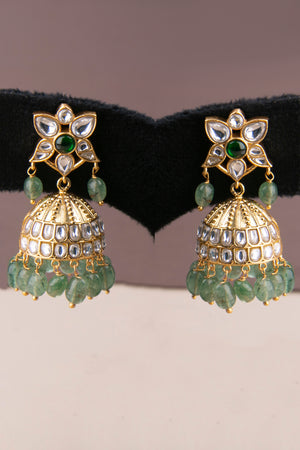 Kemp necklace set - Green and White Kemp