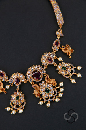 Zircon Hasli with Triple Pendant