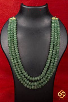 Carved Melon Flurites in Green - Three layers
