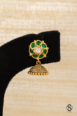 Emerald green jhumka