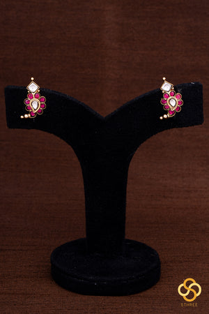 Jadau kundan set - Kemp Red