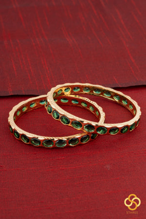 Aympon Bangle - Emerald Green