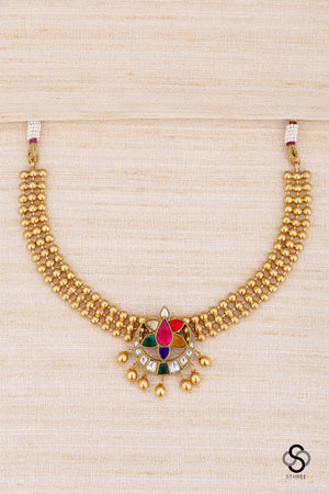 Chandbali Pendant Choker - Navarathna