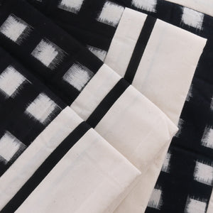 Ikat Cushion covers - Set of 2 - Black and white checks