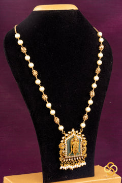 Balaji Pendant Neckpiece - Emerald Green