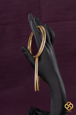 Set of 4 - American diamond bangles