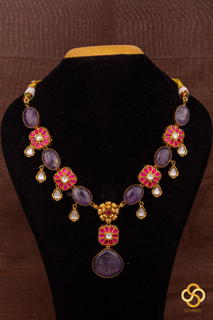Cabachons with Square Kemp - Amethyst colour