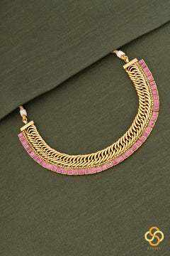 Ruby Red, Antique Finish, Jadau Kundan Choker