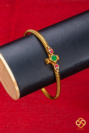 Openable kada - Green with Red (single kada)