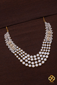 Diamond Pattern Necklace Set - Four liner