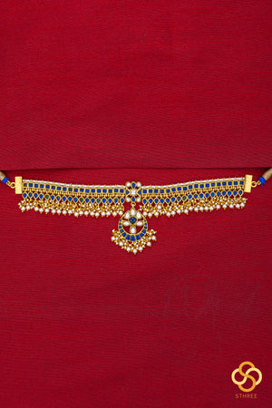 Traditional kemp choker in Blue