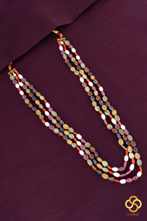 Semi precious Navarathna malai