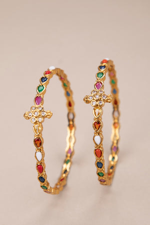 Slim kada with a diamond pattern mogappu - Navarathna