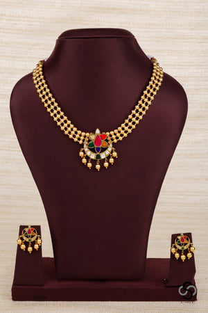 Chandbali Pendant Choker - Navarathna
