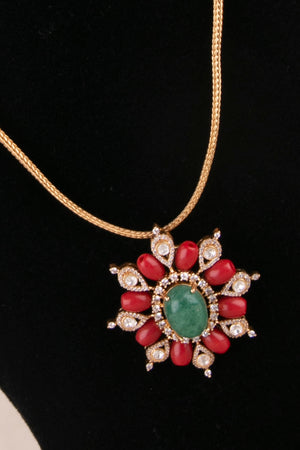 Coral Pendant Set