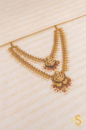 Layered Kasumalai Lakshmi Haram