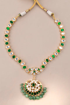 Kemp necklace set - Green and White Kemp