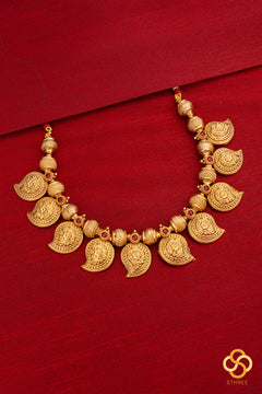 Manga malai - Gold and kemp red set