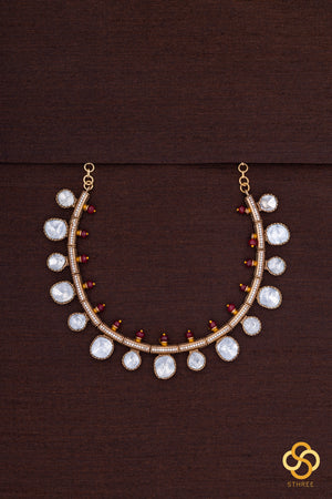Kundan Kasumalai - Ruby red beads on top