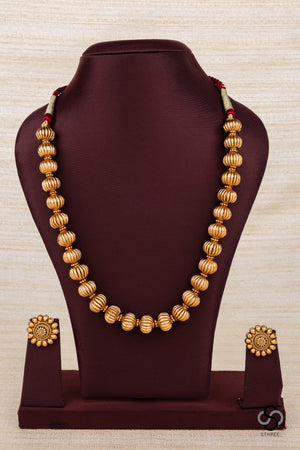 Gundumani malai set - Gold balls in antique finish