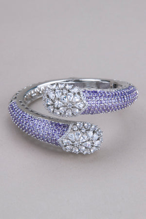 Kada - Rhodium polish - Lavendar and Silver