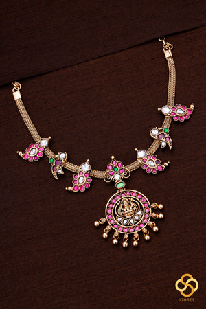 Jadau kundan set - Kemp Red