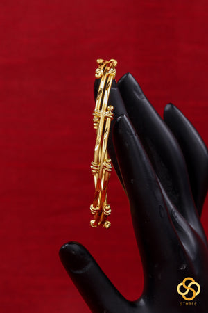 Gold GRT Bangle pattern - Set of 2