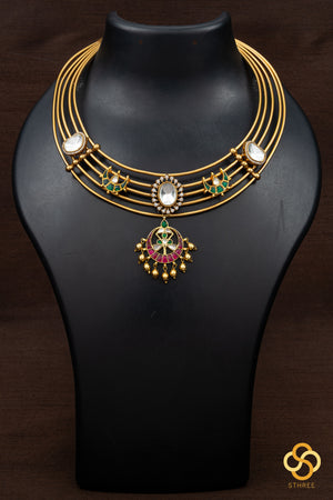 Hasli set - Kundan and chandbali mogappu