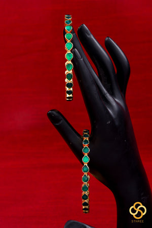 Thilagam pattern - Emerald green