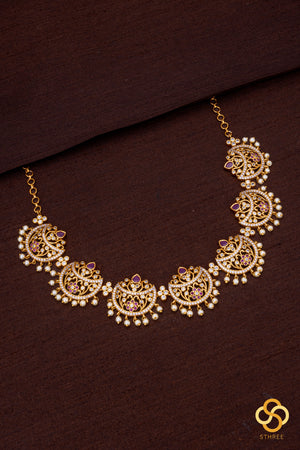 Seven Chandbali Pendant with Pearls