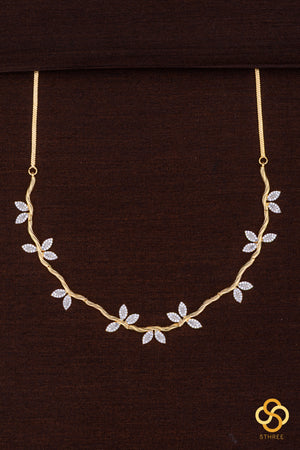 Leaf pattern necklace set