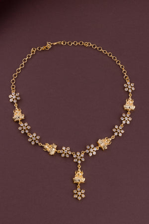 Lakshmi Zircon necklace - Aympon - White
