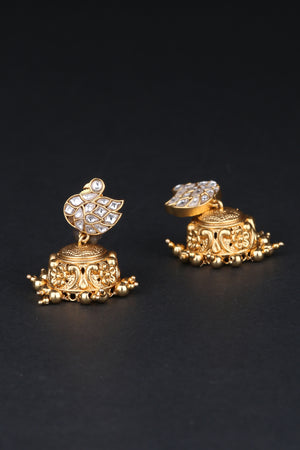 Annam Jhumkas - White