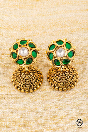 Emerald green jhumka