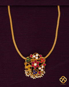 925 Silver - Rakkodi, Parijatha Flower Design - Navarathnam