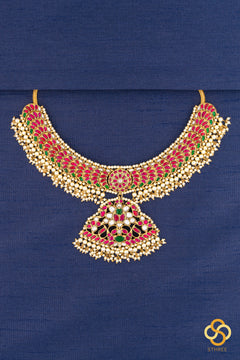 Pure Silver Kemp Necklace with a Padakkam
