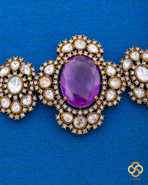 Victorian choker with Amethyst stones and zircons
