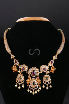 Zircon Hasli with Triple Pendant