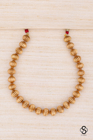 Gundumani malai set - Gold balls in antique finish