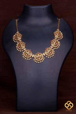 Seven Chandbali Pendant with Pearls