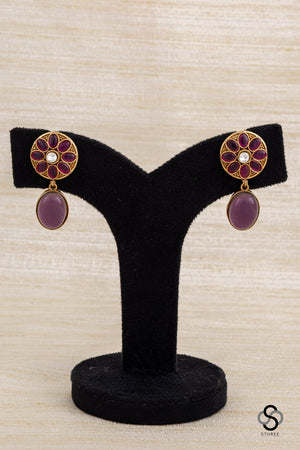Multi colour cabochons with Amethyst pendant