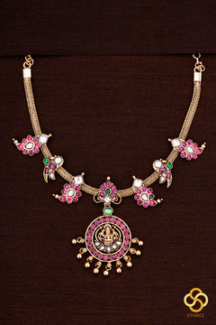 Jadau kundan Set - Kemp Red