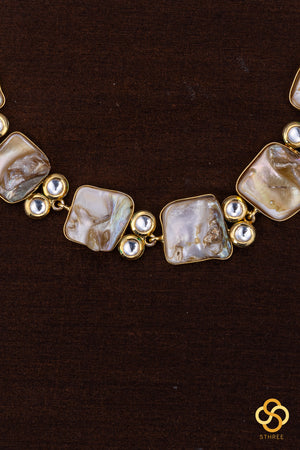 Jadau kundan necklace - Mother of pearl