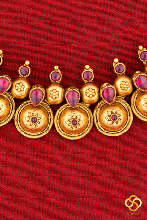 Bottu Mala - Gold and Kemp Red Stones